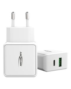 Home Charger HC218PD weiß / 3 A / 20 W / 2 Port